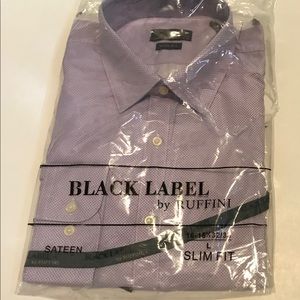 Black Label by Ruffini slim fit purple shirt